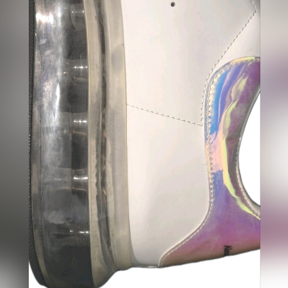 Alexander McQueen Clear Sole Holographic Chunky Sneakers US Men's Size 10 EU 43 - Picture 10 of 14